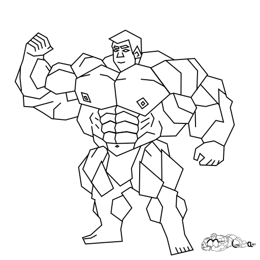 musclelineart's tweet photo. Lineart drawing with highly stylized, geometric muscles. Made of uniform, straight lines, the figure resembles an angular muscular mechanical human-shaped crystal formation. #Lineart #GeometricArt #MuscleDrawing #StraightLines #DigitalDrawing #ArtStyle #CreativeDesign #ModernArt https://t.co/ZCbgSS1Oyk