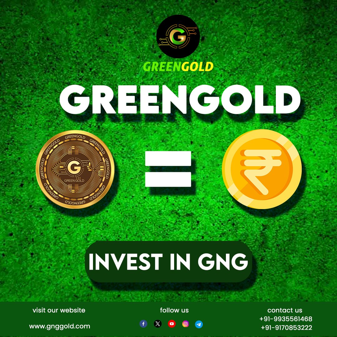 Grow your future with GreenGold investments!✅💸✨💵
.
#gnggoldstaking #greengoldinvesting #greengoldinvestment #investincryptocurrency #cryptocurrencytrading #bestcryptocoin #investandearn 
.
.
Disclaimer: Nothing on this page is financial advice, please do your own research!
