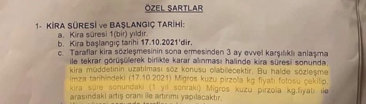 Ev sahibi kirayı Migros Kuzu Pirzola fiyatına sabitleyebilir mi? 😄