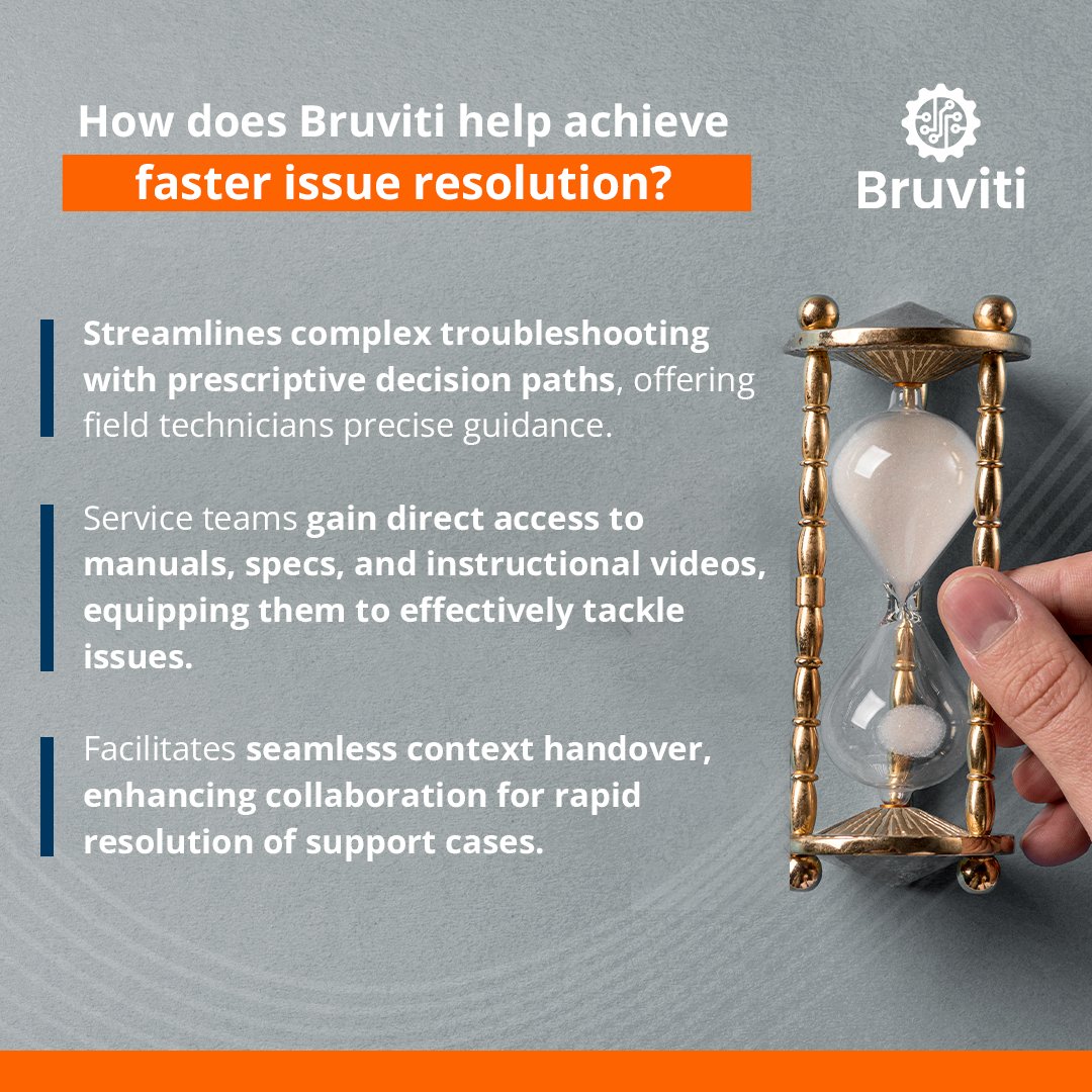 Our specialized AI solutions streamline problem-solving, providing step-by-step guidance and access to essential resources.
#AI #FieldService #CustomerSatisfaction #Bruviti
