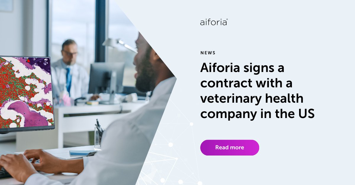 📢 We're excited to share that a global leader in veterinary health and innovative diagnostic devices, based in the United States, has selected Aiforia Technologies Plc as its partner for AI-assisted image analysis in animal samples: hubs.la/Q02tTk1w0