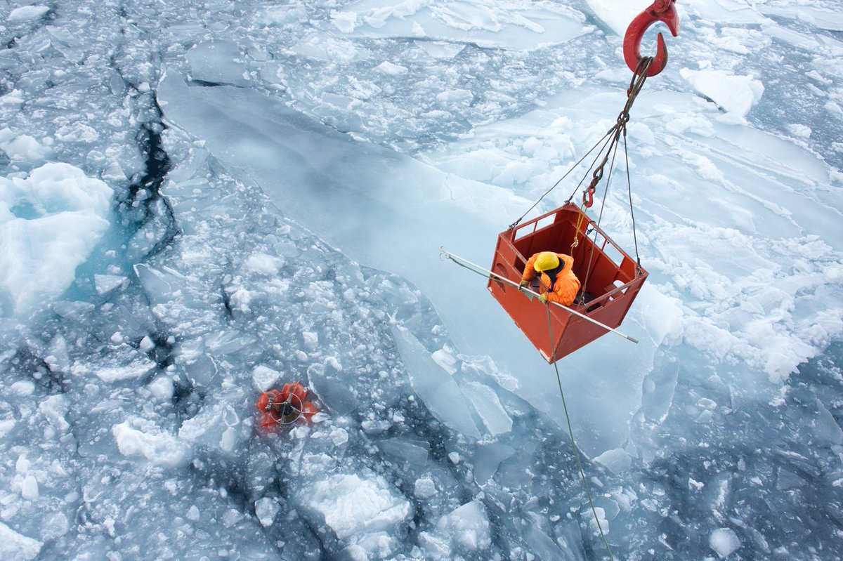 The photo was taken on the Polarstern icebreaker on a Greenland research voyage.

The goal was to investigate the potential vulnerability of the North-East Greenland Ice Stream.