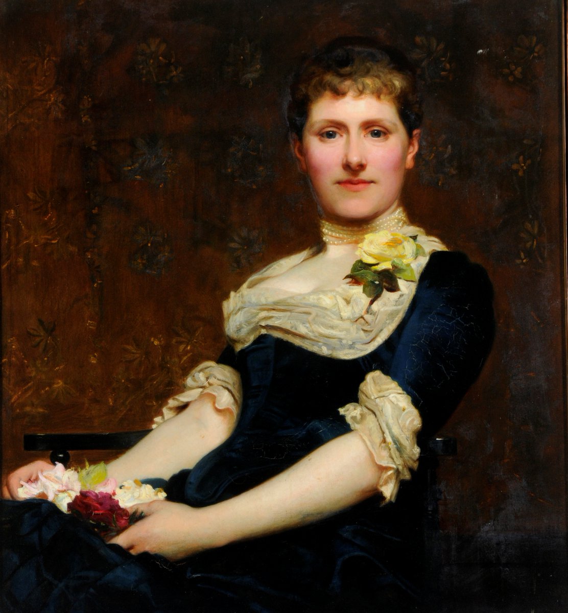 Beverley Art Gallery opened to the public in 1910, the brainchild of local businessman John Edward Champney (1846–1929). But did you know his wife Margaret opened the door to the art world for him? Mrs Champney (1846–1923), 1882 by Philip Hermogenes Calderon #beverleyartgallery