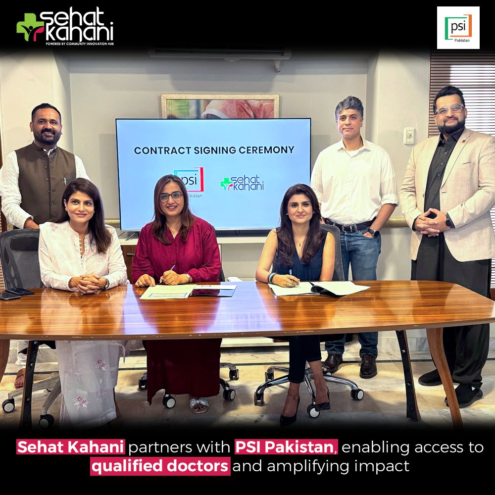Excited to announce Sehat Kahani’s partnership with @PSIimpact Pakistan! 🤝 Aligned with our vision of democratizing access to healthcare, we're creating people-centered systems for quality and affordable care.