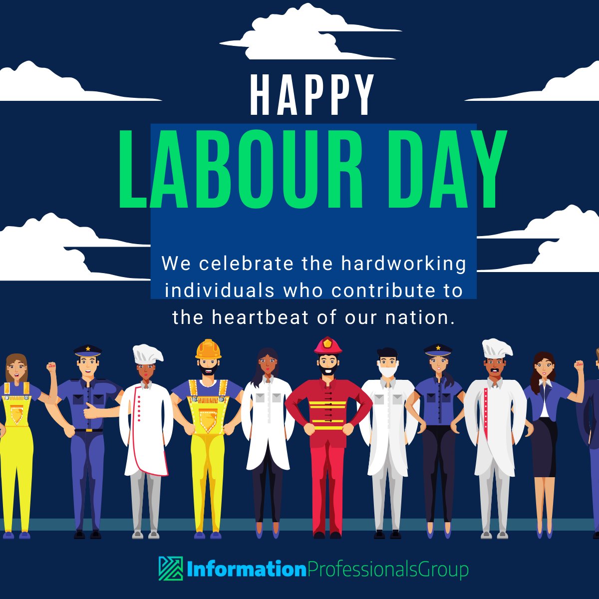 🛠️ Happy Labour Day from Information Professionals Group! As we celebrate this day of dedication, may it be filled with well-deserved rest and moments of joy. Cheers to the power of labor and collective achievements! 🎉💪 #LabourDay #Dedication #CelebrateTogether