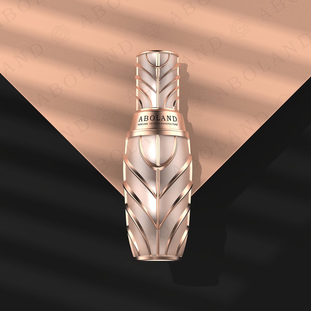 Aboland essential oil bottle design, inspired by the ear of wheat symbolizing abundance and harvest. This unique perfume bottle design is a beautiful addition to any collection. #PerfumeBottleDesign #AboLand #EssentialOil
