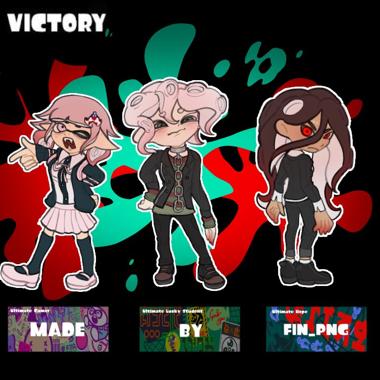 Two favourite games mashed up together #danganronpa #splatoon