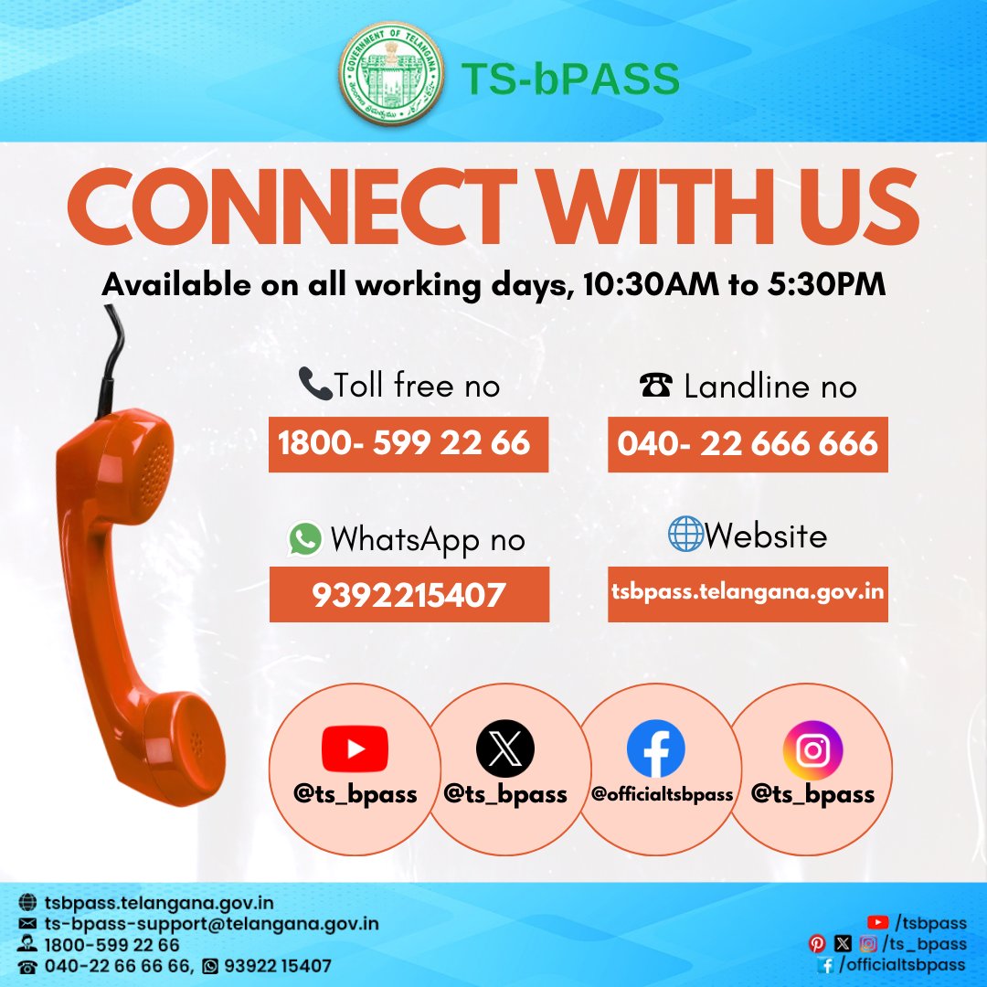 It is requested to make a note of support services business hours. We are available on all working days, 10:30 AM to 5:30 PM. *Telangana state building permission approval and self-certification system #help #helpline #customer #customerservice #CustomerServiceCounts