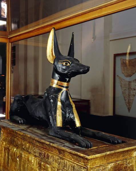 The statue of Anubis in The Egyptian Museum.