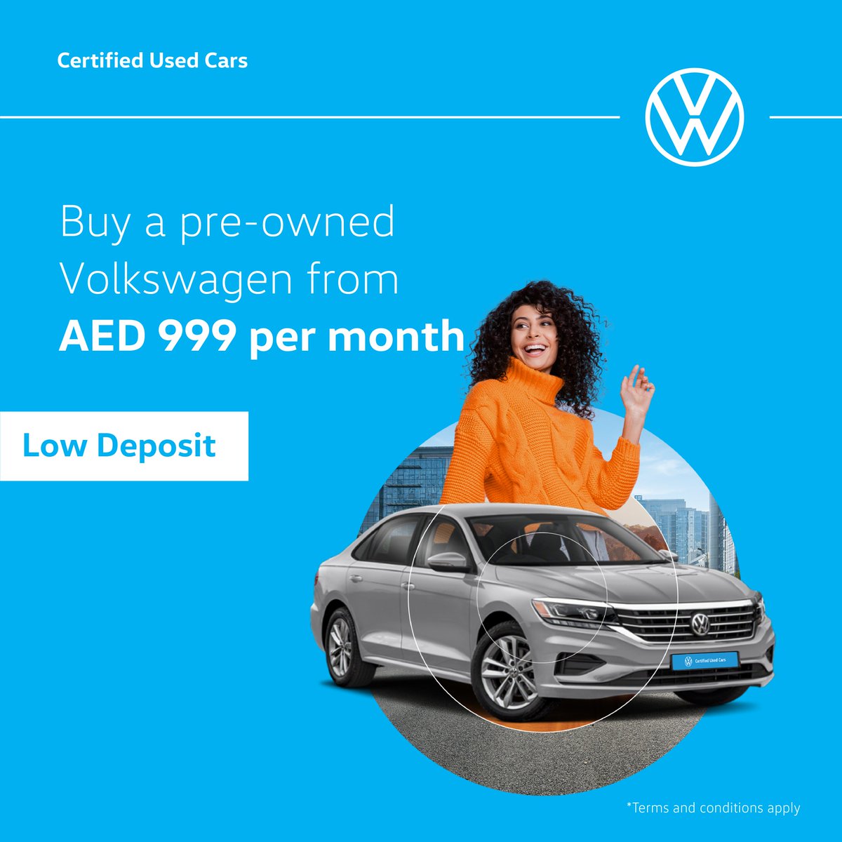 Own a Certified used Volkswagen from just AED 999 per month with a low deposit. Visit our showroom now to book yours. #VWDubai #AlNaboodaAutomobiles #CUC #Usedcars #Volkswagen