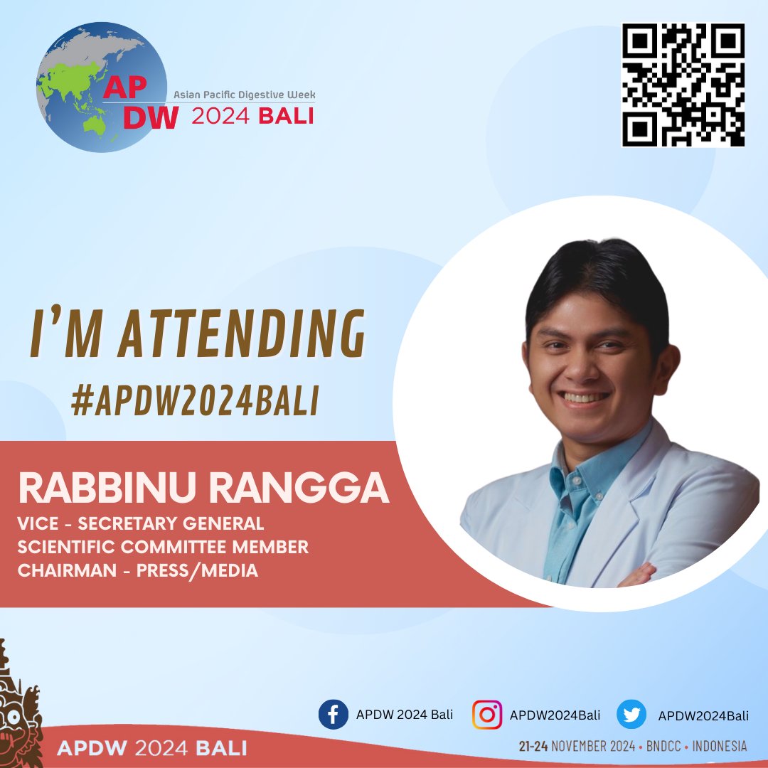 Uncover new insights, forge valuable connections, and be inspired by 🌟Dr Rabbinu Rangga🌟 at APDW 2024 in Bali 🌤

Secure your participation at 🌎apdw2024bali.com and join us for an unforgettable experience at #APDW2024Bali!

#GIHealthTips #LiverDisease #DigestiveHealth