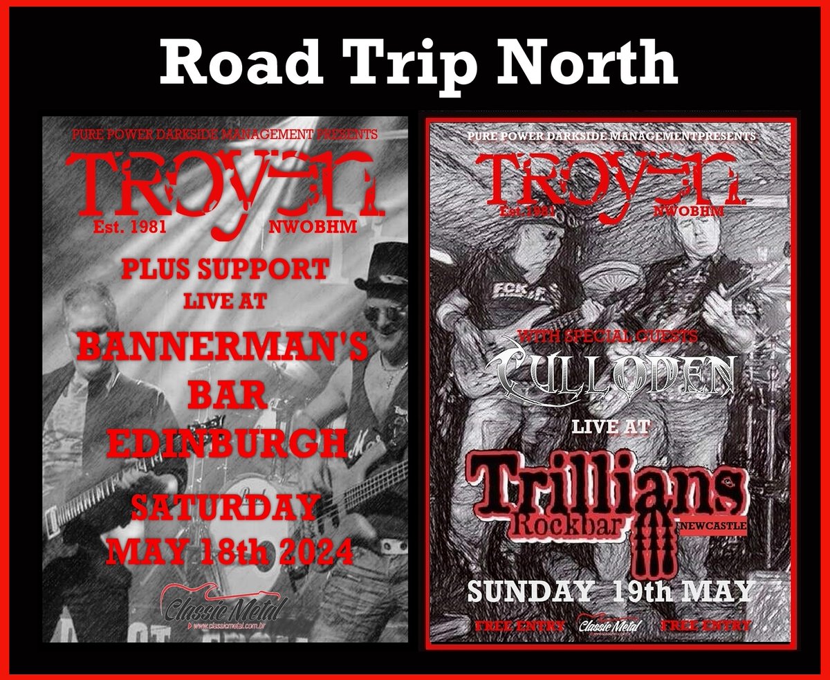 Next month Paul our vocalist gets his debut when we hit the road north to Edinburgh and Newcastle 🤘🤘facebook.com/events/s/troye… facebook.com/events/s/troye… #livemusic #letthemusicplay #supportlivemusic #nwobhmmusic #nwobhm #classicmetalrecords