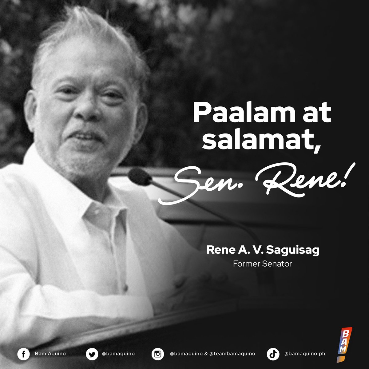Rene Saguisag graced the Senate with his brilliance and unwavering love for country. Noong Senador siya, the Senate was a beacon of excellence. He’s known to be a master orator, an excellent writer, and exemplary public servant - totoong ehemplo ng katapangan at kahusayan. Ang…