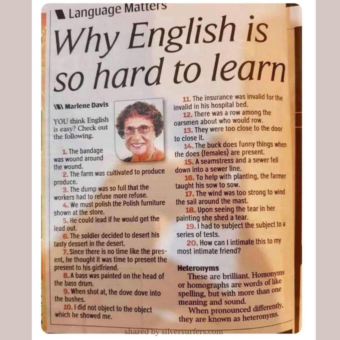 What’s so difficult about English ?