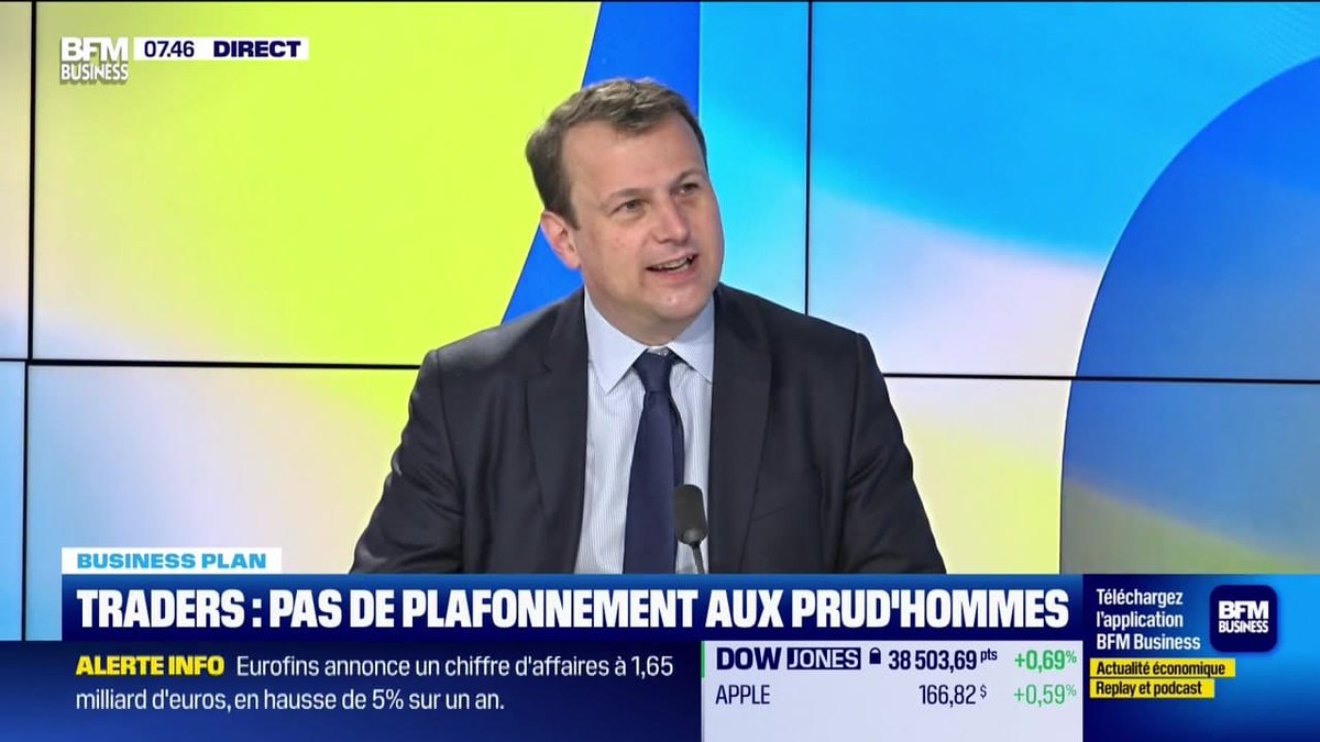 Jean-Charles Simon (Paris Europlace) : Traders, pas de plafonnement aux prud'hommes - 24/04 dlvr.it/T5wx63