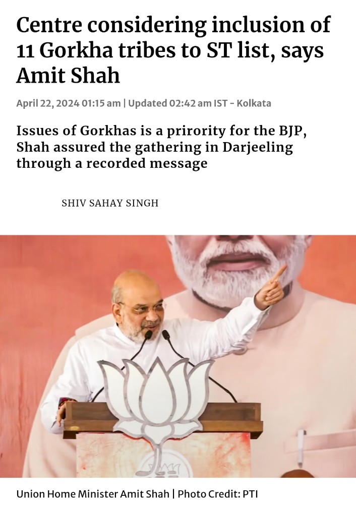 Is this not double standard of @BJP4India @BJPManipur when it comes to #ST4Meiteis in Manipur?By the below statement of @AmitShah what one can infer?Is it not that even the Centre can consider & include a community in the ST list?@NBirenSingh sir enough of ur appeasement policy.
