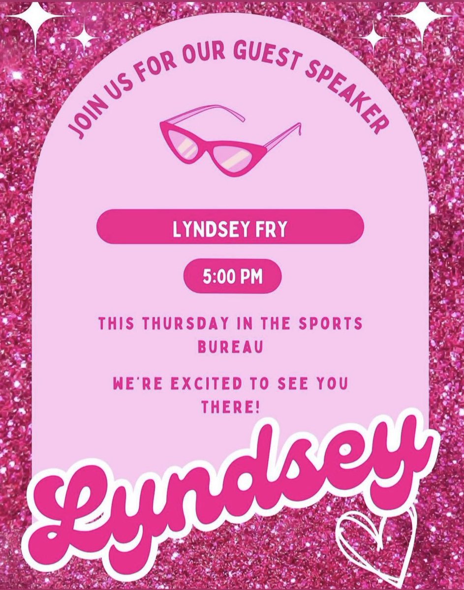 We’re so excited for former olympic ice hockey player @lyndsey_fry_18 to be joining us this Thursday! 🏒✨ We hope to see you all there! 🩷