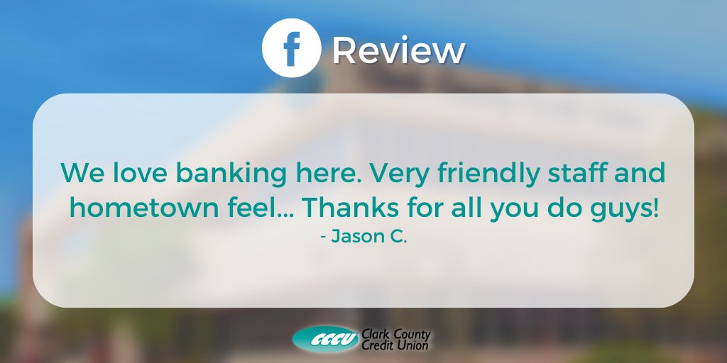 TESTIMONIAL: To share your experience with the #CreditUnion, leave us a review on Facebook, Google or Yelp. 

#CreditUnionReviews #TestimonialTuesday #CUDifference