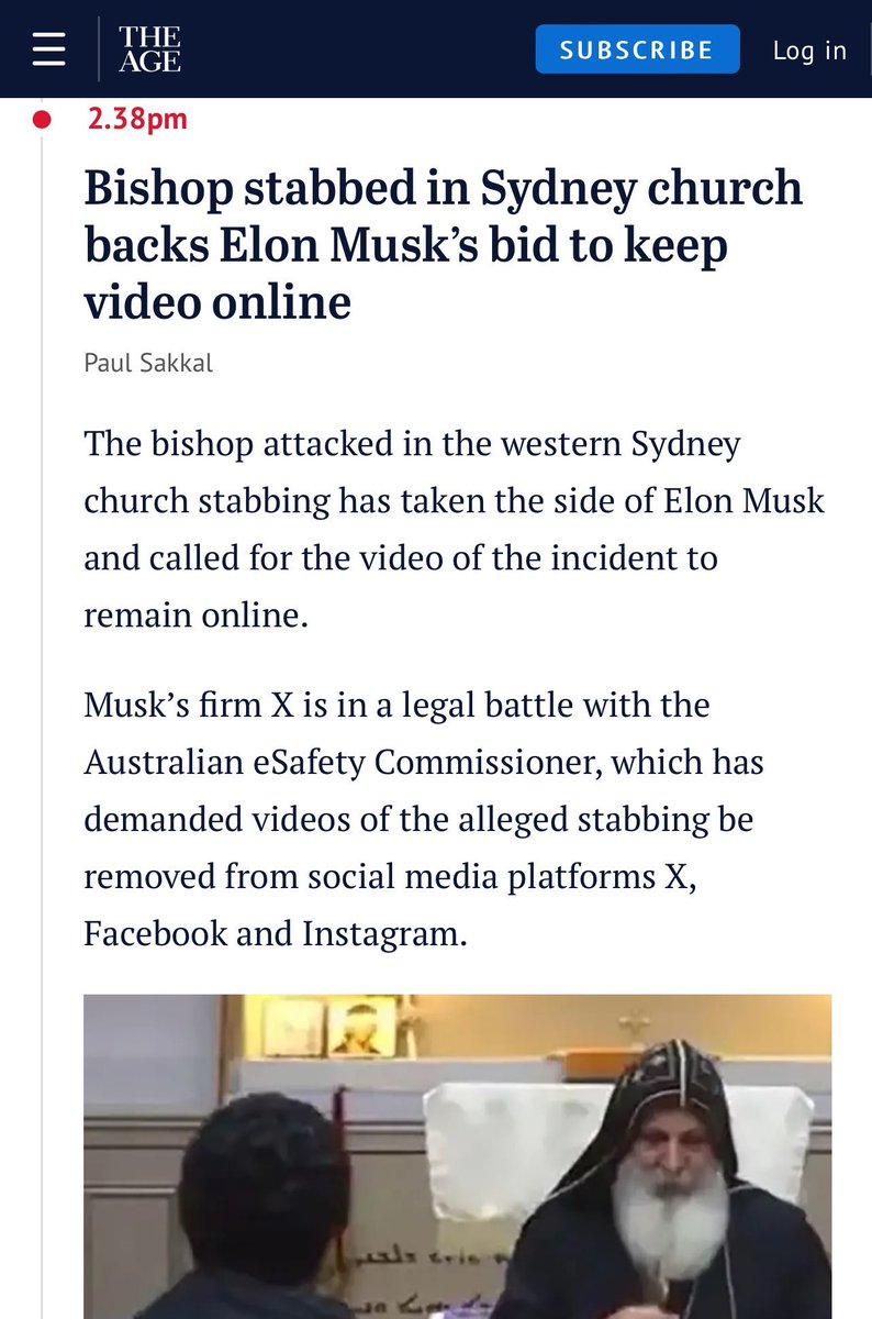 Bishop Mar Mari Emmanuel, the victim of the alleged terror attack, has no objection to the footage being available on X. We all know why the Albanese govt is cynically using this incident to whip up hysteria & push more censorship.