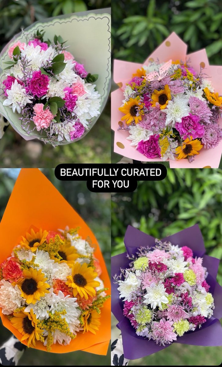 We are open for deliveries, beautifully curated mixed flower bouquets available 🥰🥰🥰🥰