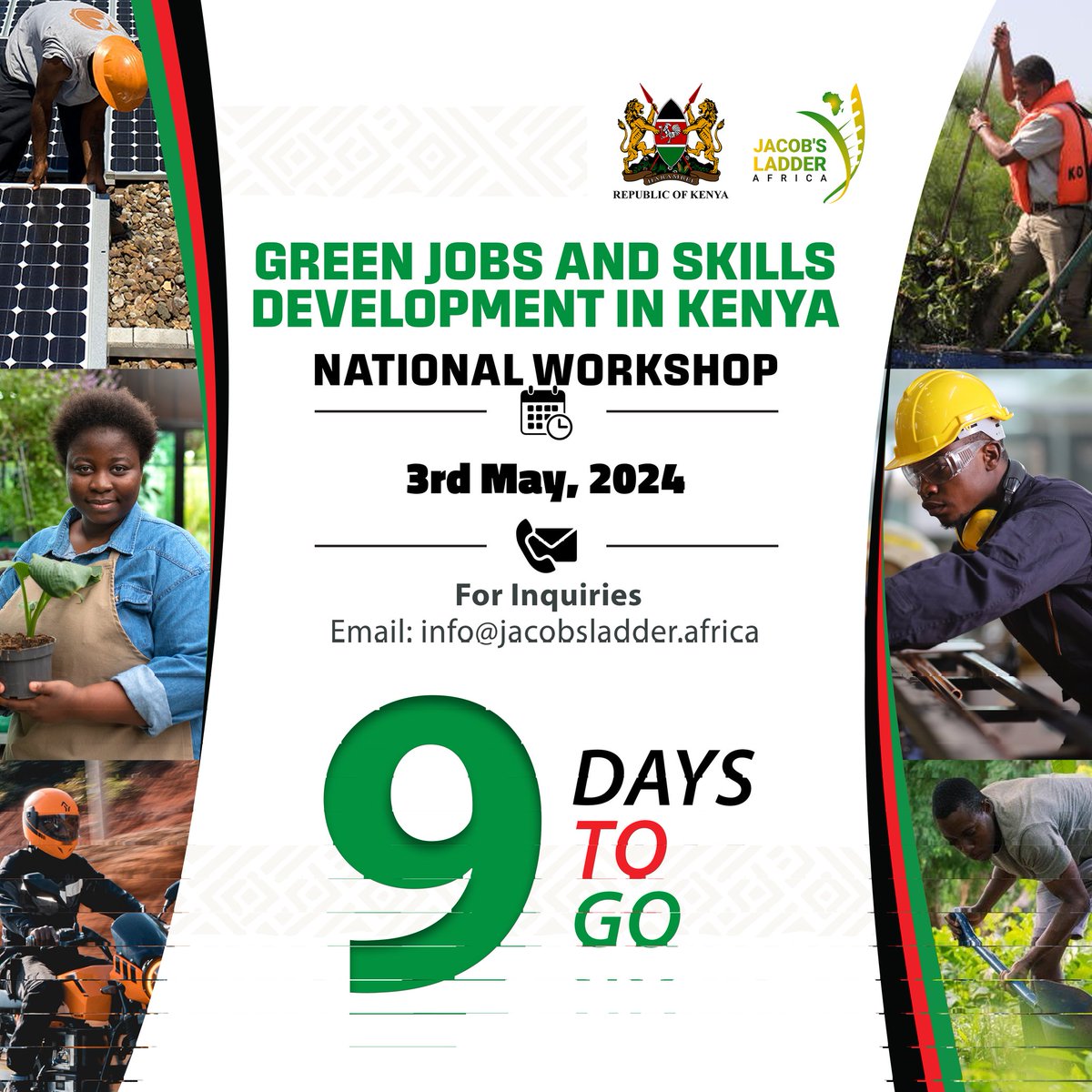 The countdown is ON! ⏰ Only 9 DAYS LEFT until the highly anticipated Green Jobs and Skills Development National Workshop! 

Register NOW to secure your spot: jacobsladder.africa/green-jobs-and…

#Greenjobs #Greenskills #Circulareconomy #Justtransition #BETA