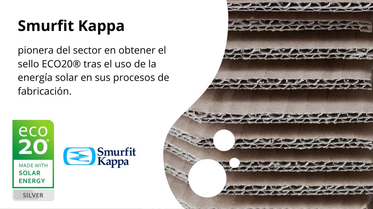 ¡Queremos dar la enhorabuena a <a href="/smurfitkappa/">Smurfit Westrock</a>  por la obtención del sello ECO20®! Tras alcanzar grandes porcentajes de autoconsumo solar en todos sus procesos de fabricación la empresa ha logrado reducir considerablemente las emisiones de CO2 a la atmósfera.