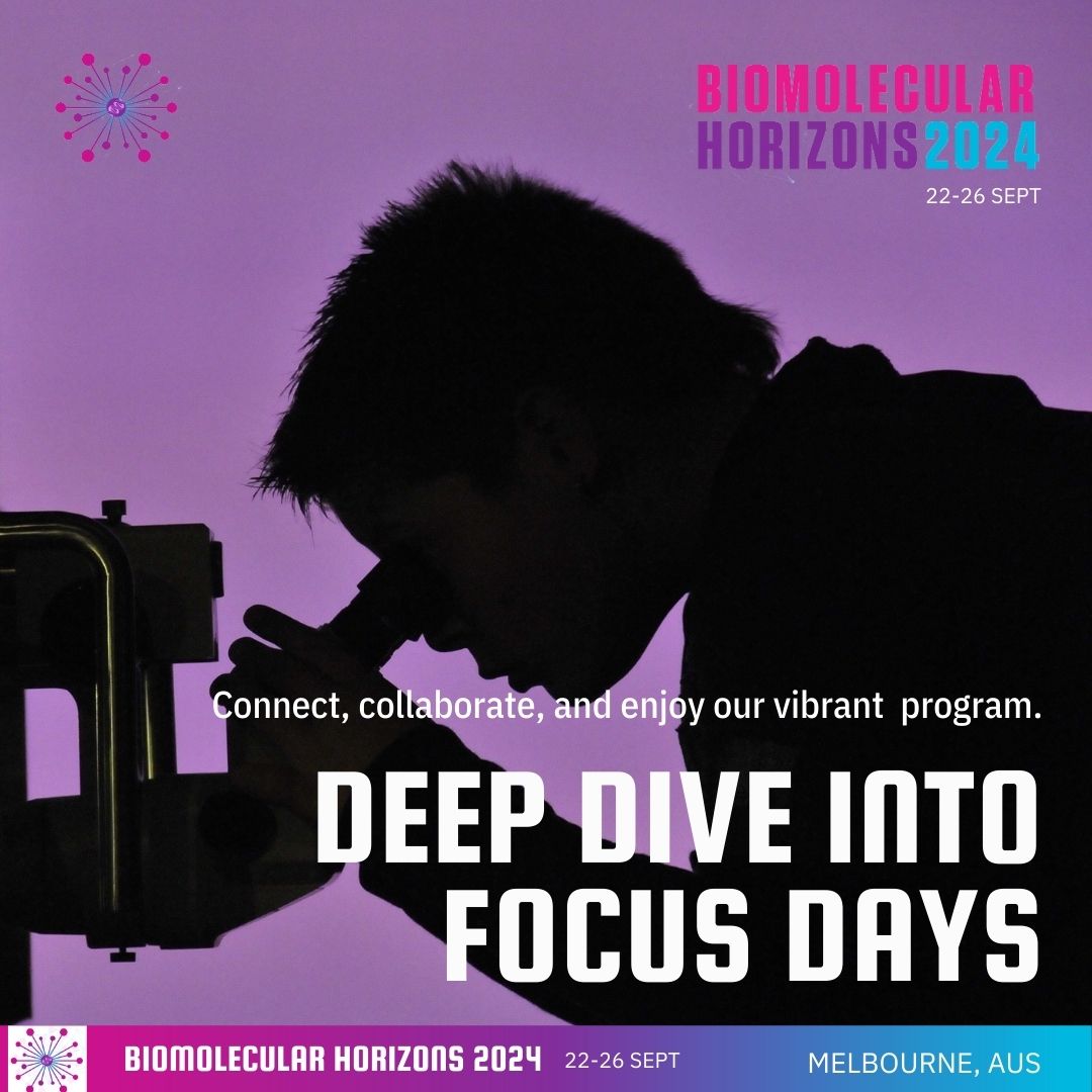 There's nothing like a deep dive! 🧬 Mark your calendars for the extraordinary Focused Days at Biomolecular Horizons 2024! Each day offers a unique lens on biomolecular science. 🌱🧬 Register today: bmh2024.com #bmh2024 #ScienceExhibition #BiomolecularConference