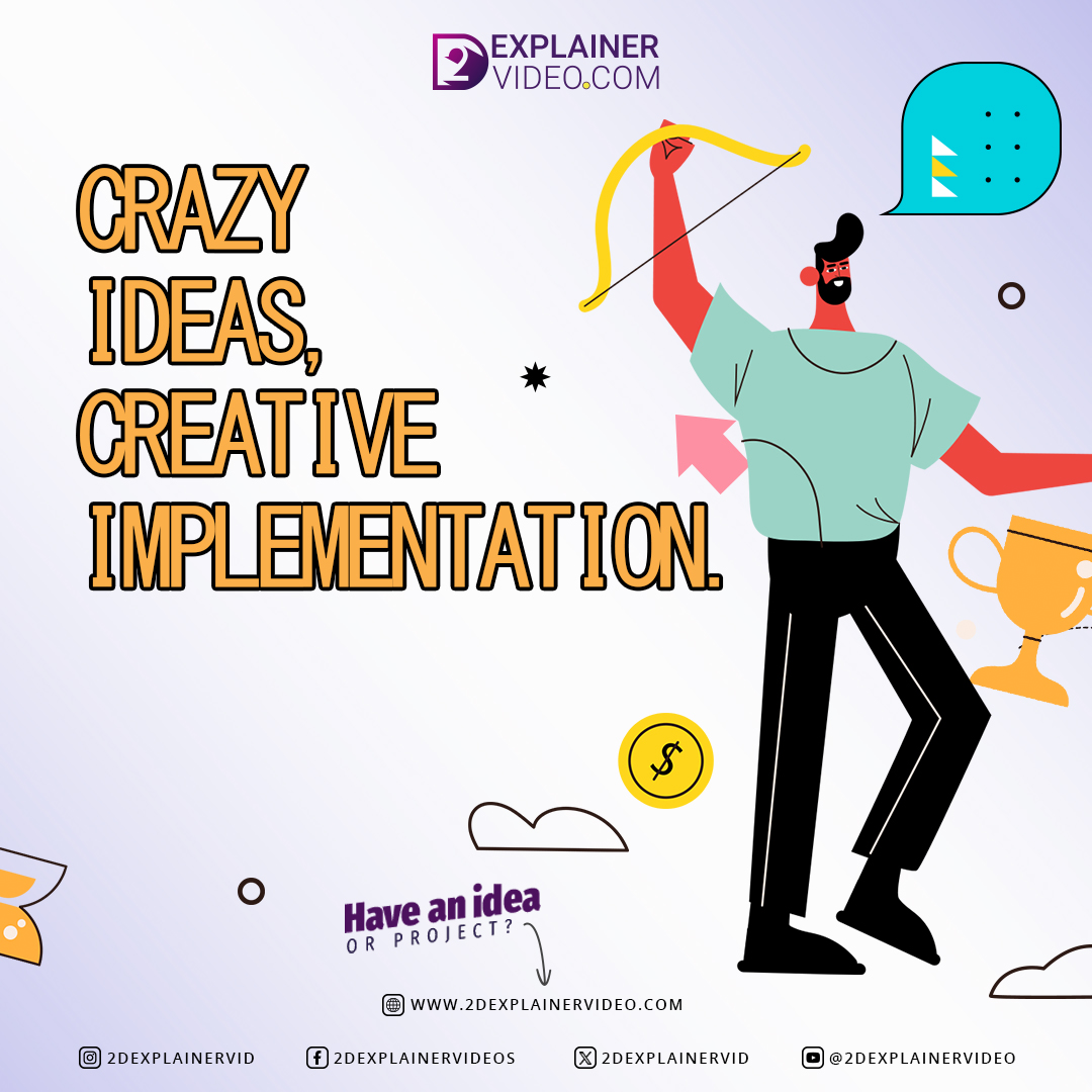 Got crazy ideas? That's no problem because our creative video production experts creatively implement those ideas in the form of beautiful 2D/3D animated videos. Contact us today! sales@2dexplainervideo.com to discuss your idea!

#2dexplainervideo #animatedvideos #creativevideos