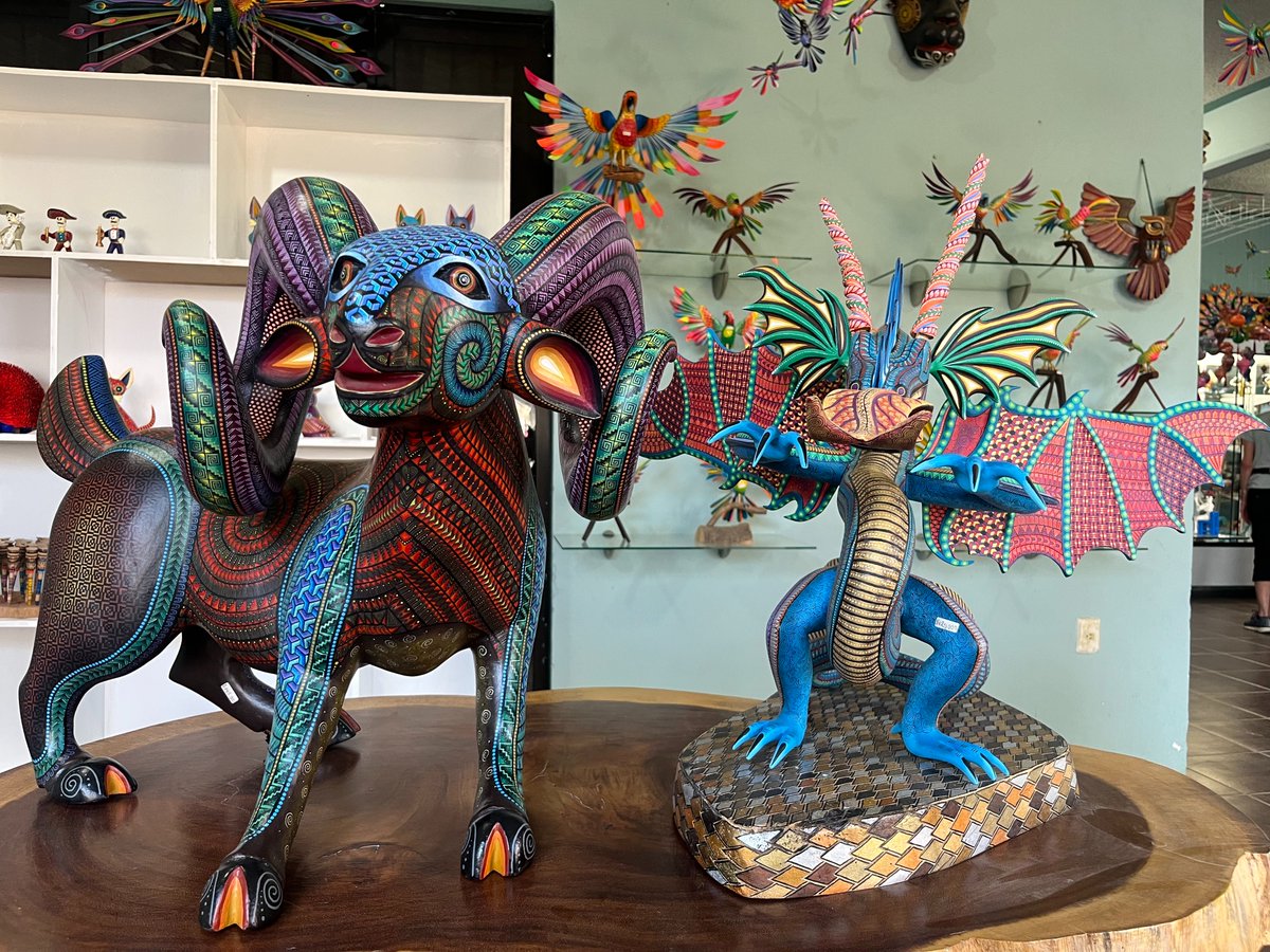 Alebrijes are now a cherished part of Mexican culture. 🐱🐰 Thanks to Disney's Coco, they're globally recognized. I just love 'em. Which animal is your favorite? #alebrijes #MexicanCulture #MexicanTraditions #DiaDeMuertos