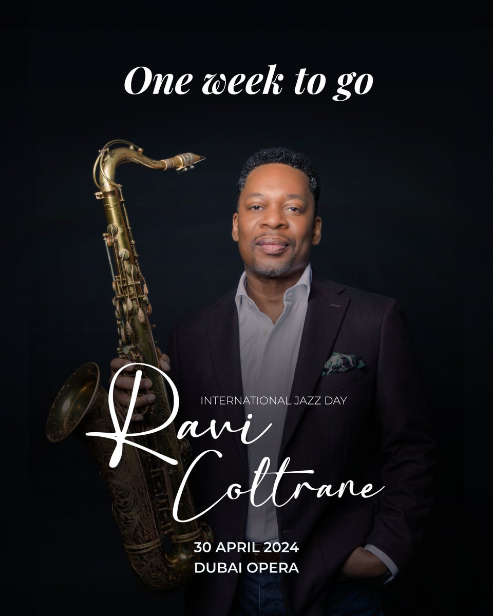 Mark your calendars! It's almost time for the critically acclaimed Grammy™️ nominated saxophonist, bandleader & composer Ravi Coltrane to take over #DubaiOpera on 30 April. Celebrate #InternationalJazzDay with an enchanting night filled with mesmerising melodies & soulful music.