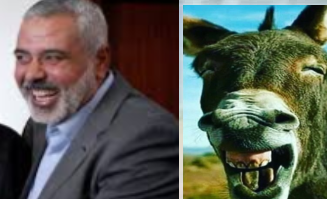 Quelles sont les différences, entre ces 2 images :
 'Âne y est' VS 'Âne y est'  
sauriez-vous les trouver ?
#HamasRapists  #haniyet #HamasTerrorist #HamasNazis