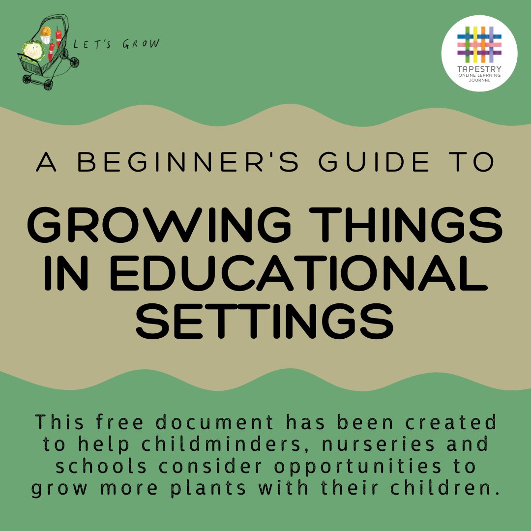 The brand new 'Beginner’s Guide to Growing Things in Educational Settings’ has been written by Let’s Grow to help childminders, nurseries and schools consider opportunities to grow more plants with their children. Download it for FREE here: ow.ly/fTi150RlYae