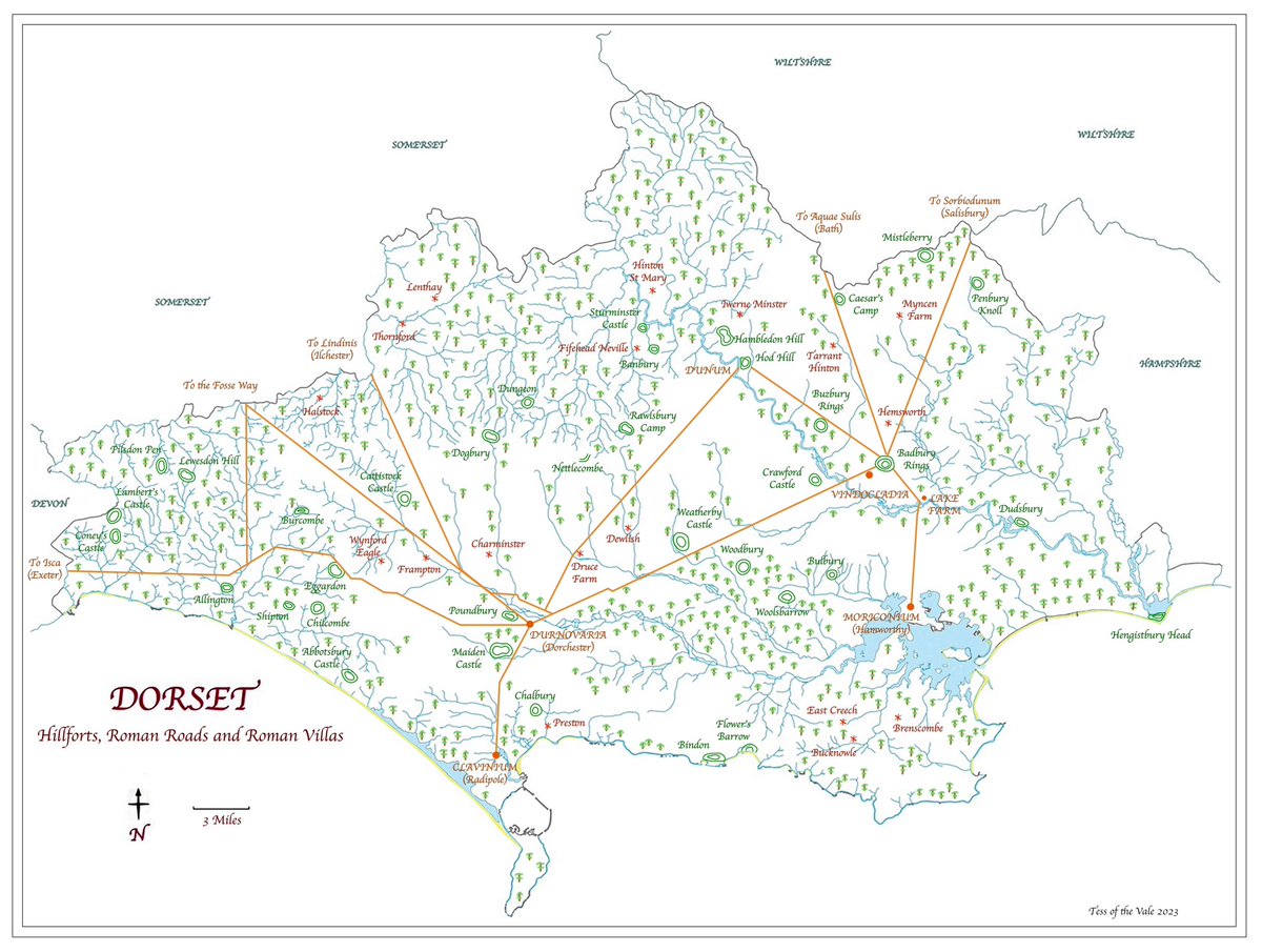 A picture says 1000 words, a map says… #hillfortswednesday #dorset #map