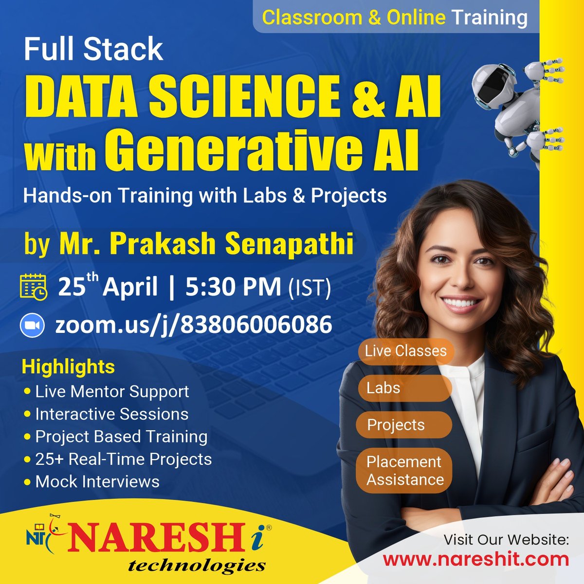 tejariya12's tweet image. ✍️Enroll Now: bit.ly/3xAUmxL
👉Attend a Free Demo On Full Stack Data Science & AI by Mr. Prakash Senapathi.
📅Demo On: 25th April @ 5:30 PM (IST)
For More Details:
🌐Visit: nareshit.com/new-batches
📩Join us on WhatsApp: bit.ly/3FOZ7m2
#Fullstackdatascience #ai #