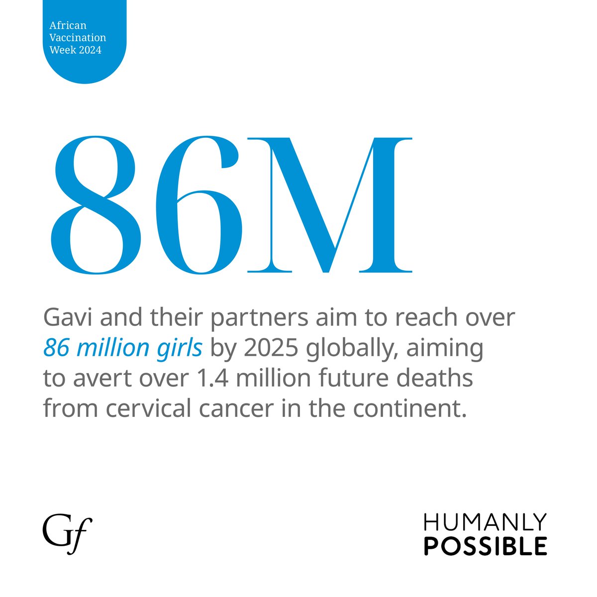 As we mark the beginning of #AfricaVaccinationWeek, we’re proud to work with @gavi to ensure everyone in Africa can access the vaccines they need to lead #HealthyLives. 💉 It’s vital that all women and girls receive the #HPV vaccine to protect against cervical cancer. 👩