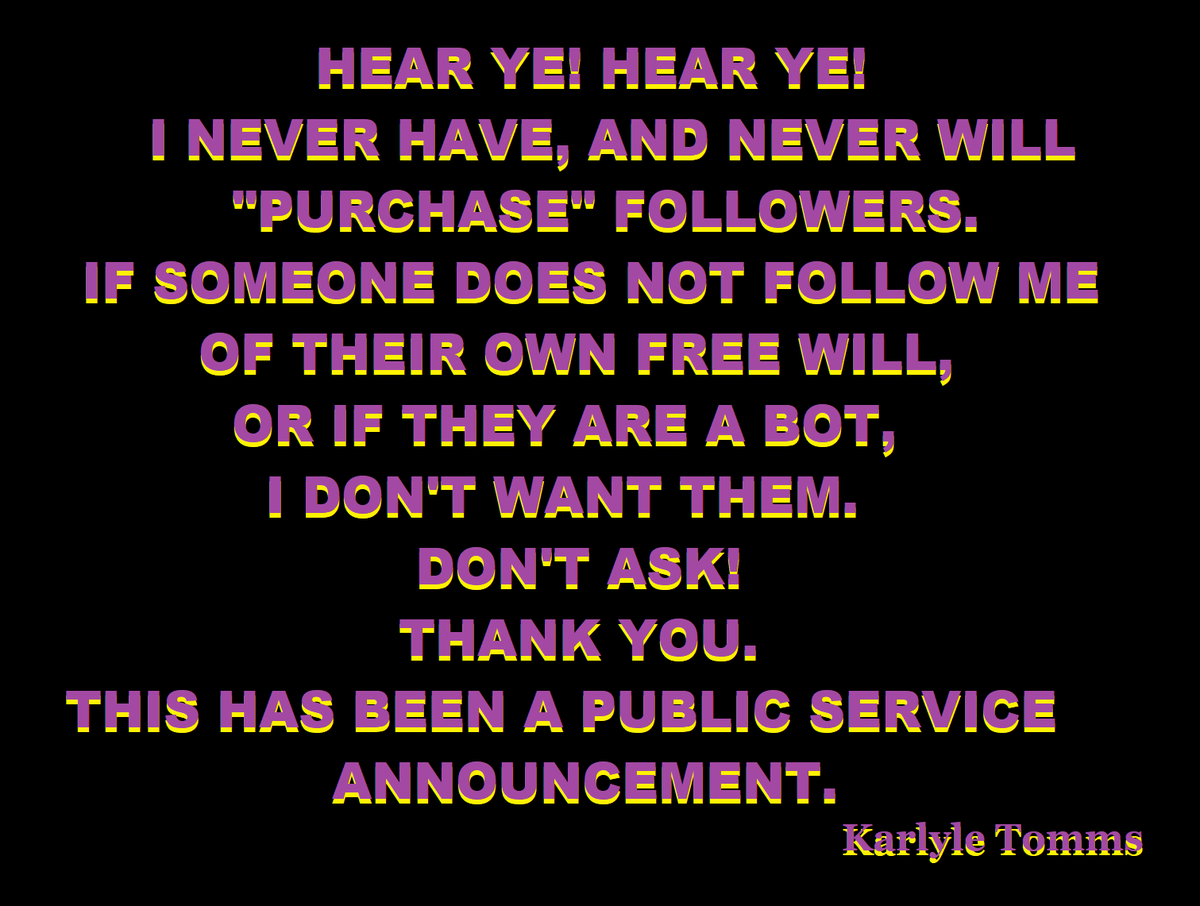 NOT GONNA DO IT! NO WAY! NO HOW!  #followback #realfollowers karlyletomms.com