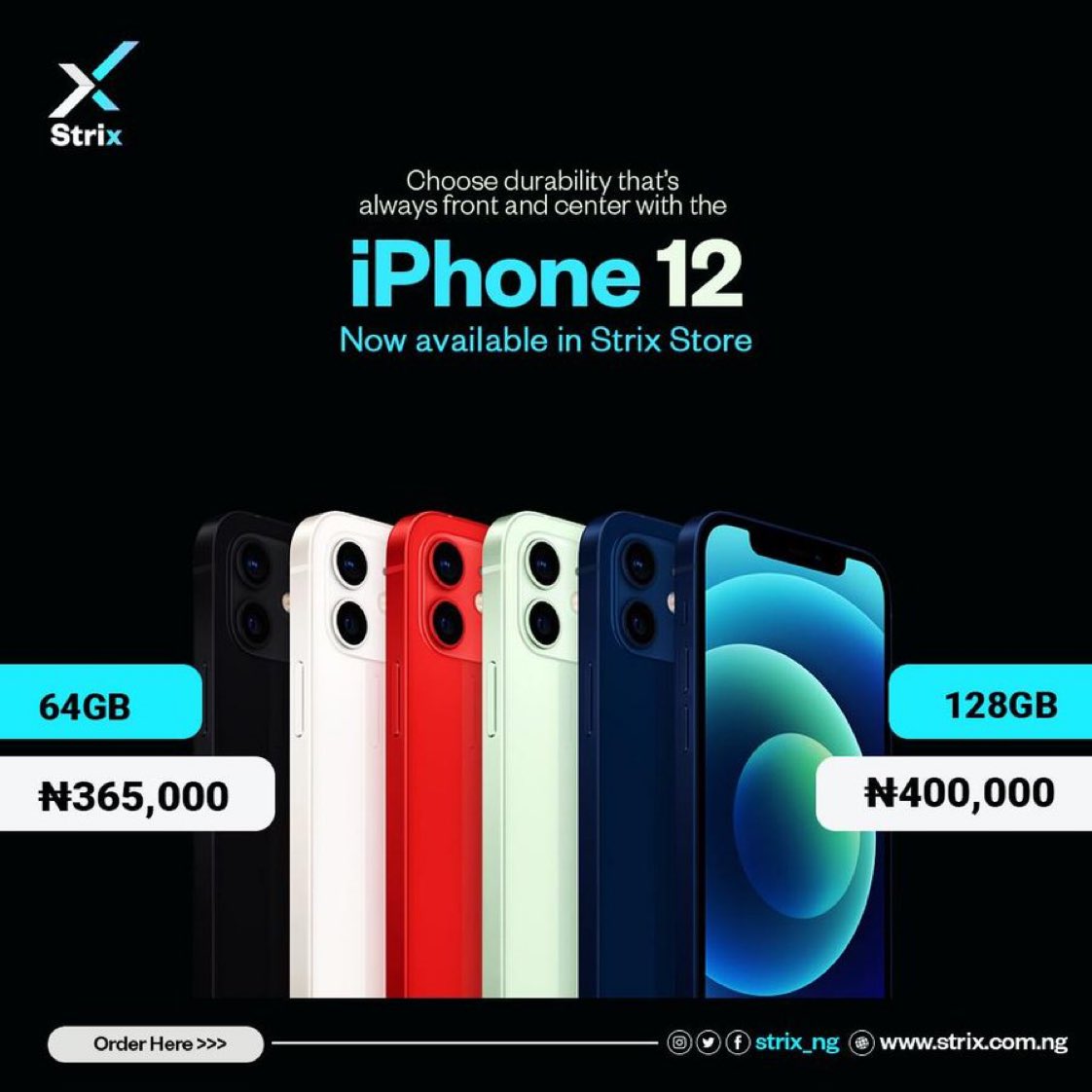 Get your quality gadgets from the surest plug online @Strix_ng for a very affordable price.

Visit strix.com.ng to order or walk into any of their stores 🏬 in Lagos , Abuja or Enugu 

📍 Felicity Mall, Idado, Lekki. Lagos 
#ShopStrix
