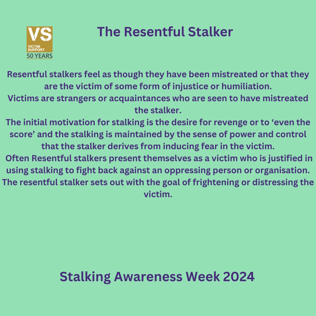 #Stalking is repeated, unwelcome behaviour which can leave you feeling alarmed, distressed and unsafe. If you’ve experienced it, we’re here to help. 📞08 08 16 89 111 💻victimsupport.org.uk/live-chat #NSAW2024