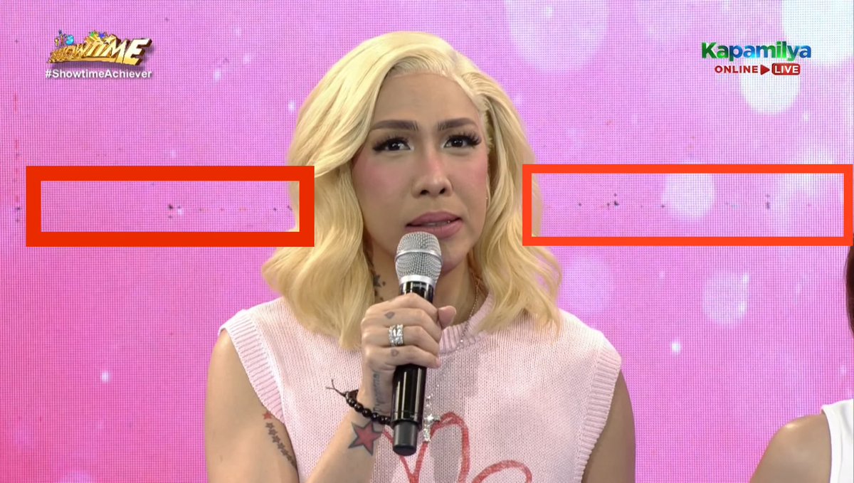 mdanklevin's tweet photo. @vicegandako , @itsShowtimeNa - baka po may budget paayos ng LEDs nyo. Masyado pong halata mga defects. Sa EB masyadong pulido and malinaw LEDs nila. Sayang po kinis ng mukha nyo kung puro bukbok naman background #ShowtimeAchiever https://t.co/sy8yvruCRf