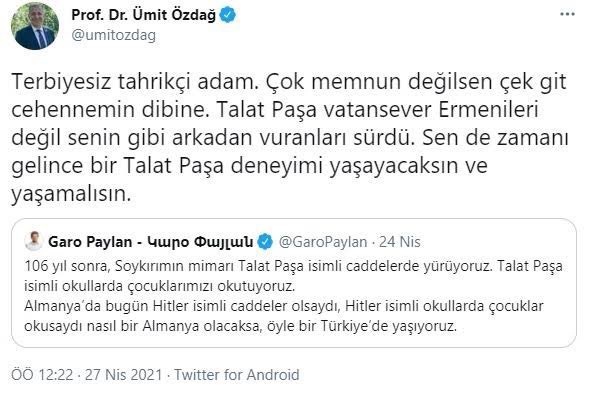 Türk vatandaşı bir ermeni olduğu için ermeniler tarafından (evet tarafından) ermeni kilisesinden kovulan garo paylan’a atılmış en iyi tweet.