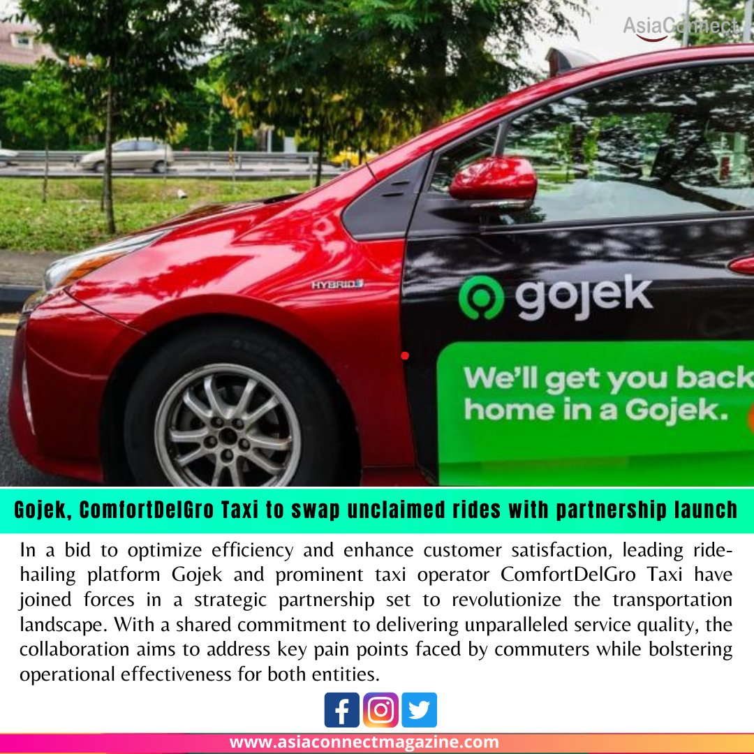 Gojek and ComfortDelGro Taxi Partnership: Enhancing Customer Experience and Service Reliability

Read More :- asiaconnectmagazine.com/gojek-and-comf…

#GojekComfortDelGroPartnership #SeamlessTransportation #EnhancedCustomerExperience