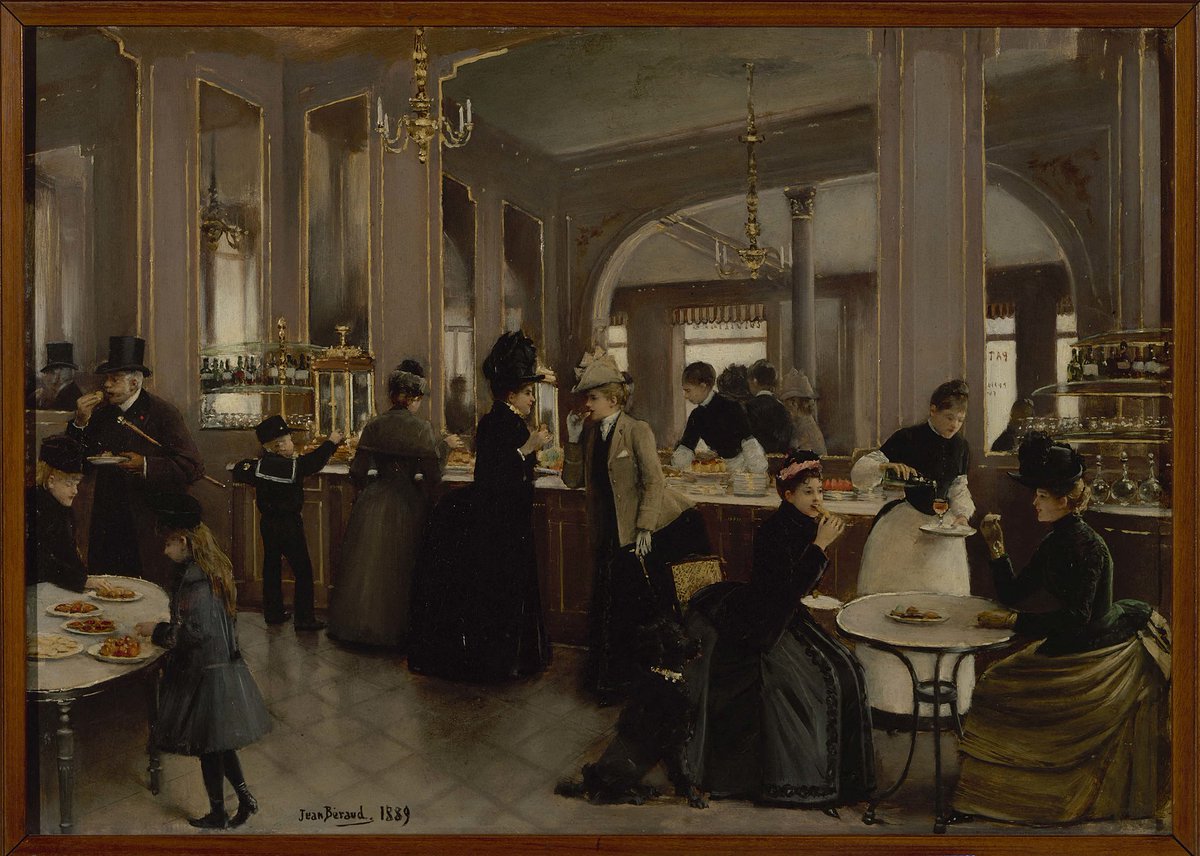 La Pâtisserie Gloppe, peint par Jean Béraud en 1889, aujourd'hui conservé au Musée Carnavalet à Paris