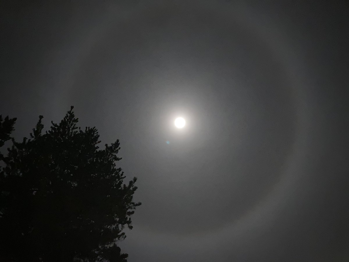 Interesting ring around the moon last night.