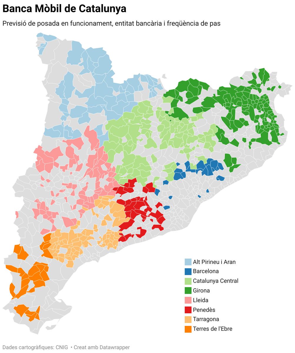 nataliamasguix's tweet photo. 💳 A partir del setembre començaran a operar les primeres oficines bancàries mòbils que oferiran serveis financers a tots els municipis que fins ara no en tenien.

📍 Aquí pots consultar els 503 municipis i la data d’inici del servei a cadascun d'ells: https://t.co/6Ig0tbsjlD https://t.co/W1M0mVN7OW