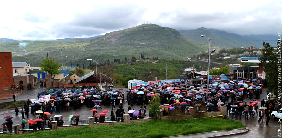 As far as I remember, on April 24, it was raining or snowing in Stepanakert. I don't know what morning it was there today, because I'm not there anymore.