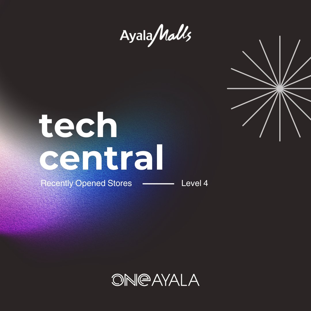 Power up your gadget game with these newly-opened stores at Tech Central! 📱

📍 Level 4
📍 #1 Ayala Avenue cor. EDSA, Ayala Center, Makati
🅿️ Parking entrance is at East St. / Ayala Avenue
🚗 Mall Drop off Entrance is along Ayala Avenue

#OneAyala #OneStopAdventure #WeAreONE