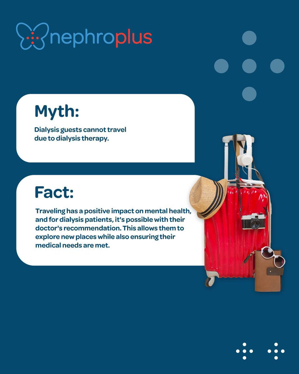 While on dialysis, patients can travel with proper planning. NephroPlus offers Holiday Dialysis for those who love to travel but fear missing a dialysis therapy session. To learn more about Holiday Dialysis, click on the link in the bio. #NephroPlus #dialysis #travel