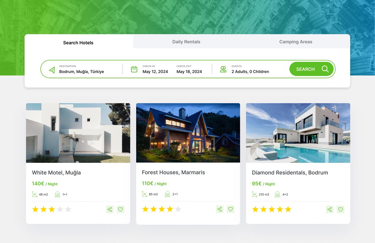 #DailyUI Challenge - Vacation Rental Booking