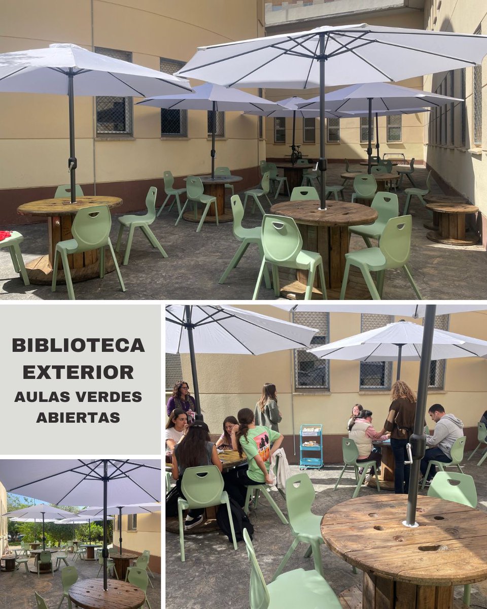 Inauguramos nuestra biblioteca exterior dentro del programa Aulas Verdes Abiertas aprovechando el día del libro y las actividades de nuestra biblioteca María Teresa León. Gracias a Dragados Offshore por la donación y al trabajo en equipo de claustro y alumnado.