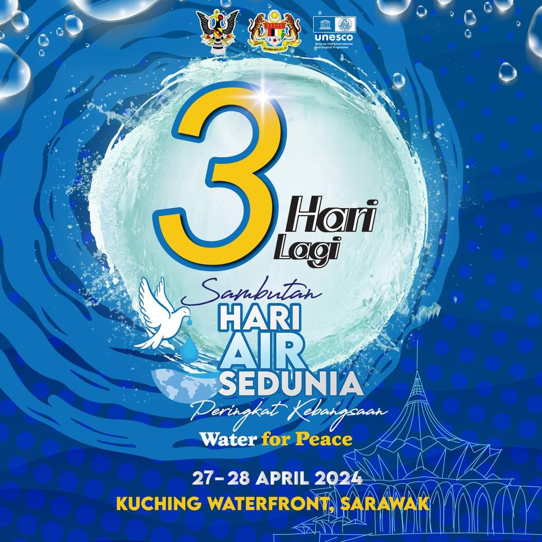 3 Hari Lagi!

Ayuh warga Sarawak,mari beramai-ramai meriahkan Sambutan Hari Air Sedunia yang akan berlansung pada 27 hingga 28 April 2024 di Tebingan Kuching(Kuching Waterfront)Sarawak!

Layari pautan berikut bagi maklumat lanjut: facebook.com/share/p/f8mAjB…

#PETRA
#MalaysiaMADANI